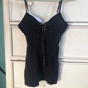 Lei Black Push Up Tank Top